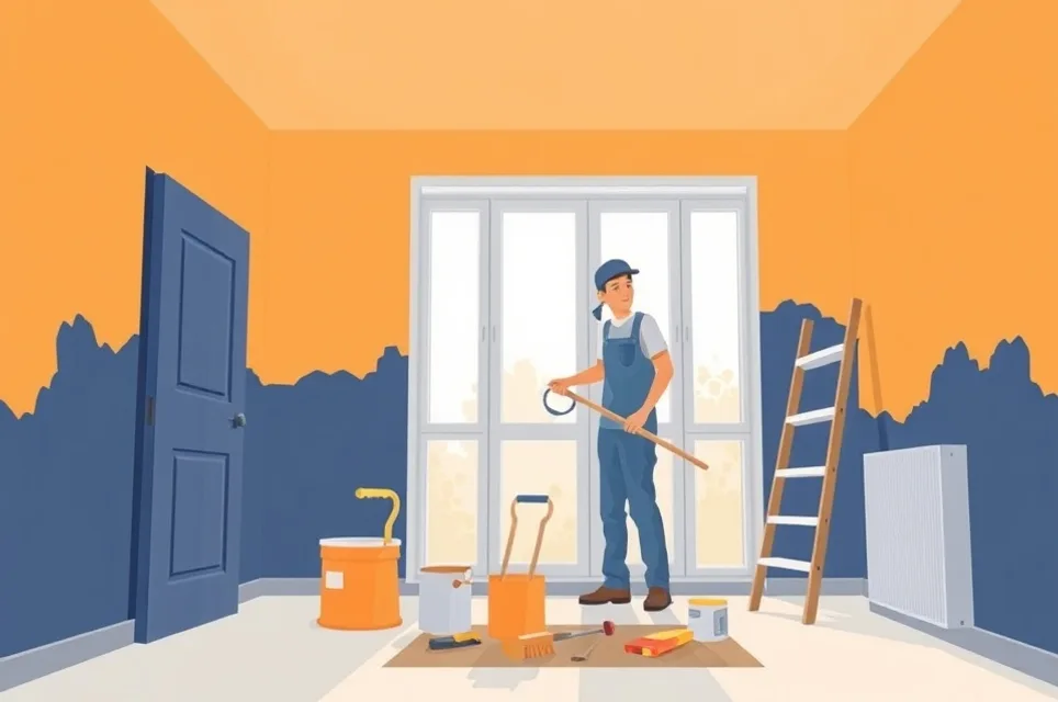 Intérieur rénové après travaux de peinture à Périgueux